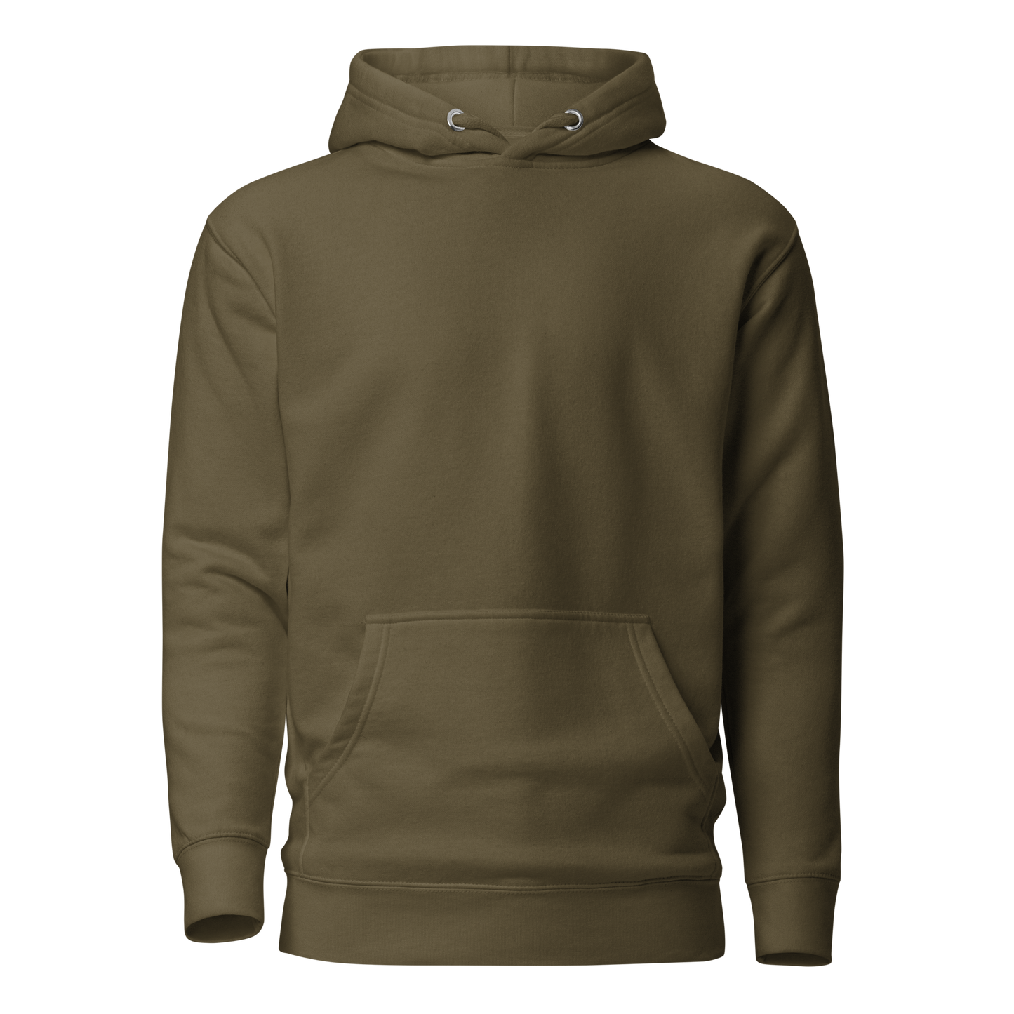 Color: Military Green | Quiet Orbit hoodie front view