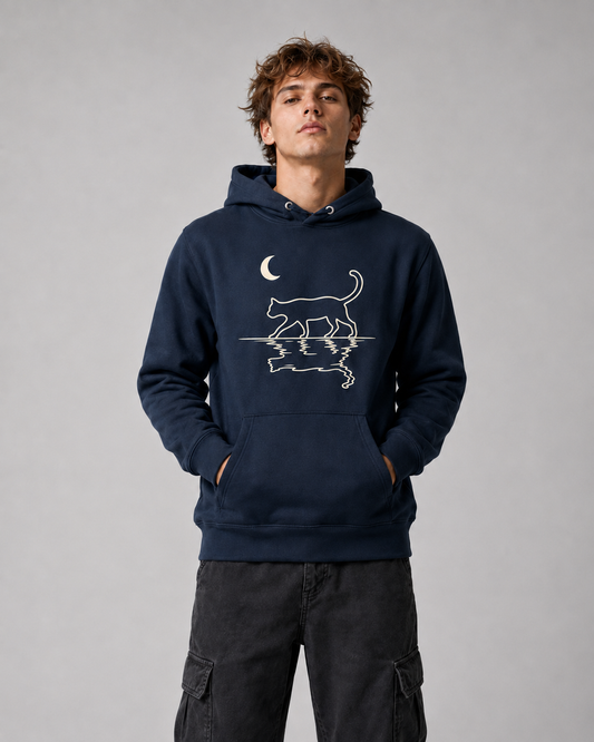 Color: Navy Blazer | Moonlit Reflection hoodie Model 3