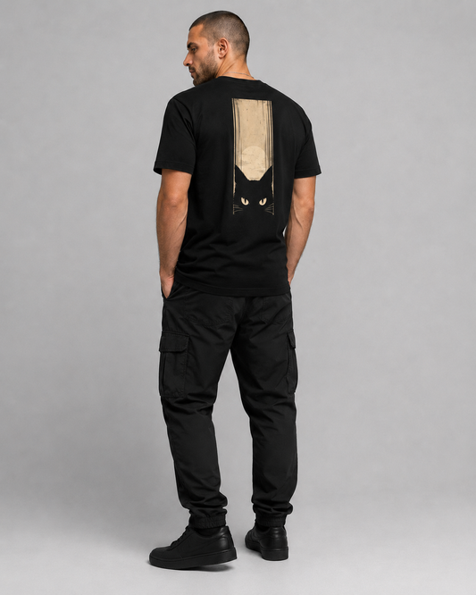 Color: Black | Eye Contact tee back Model 1