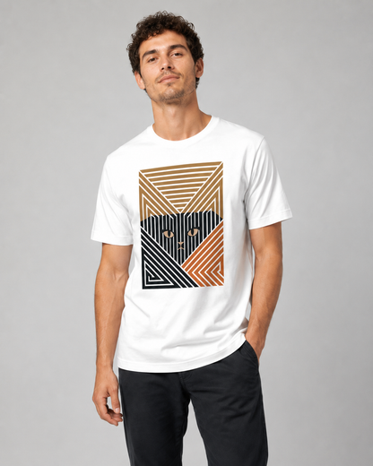 Color: White | Form Study tee front Model 1