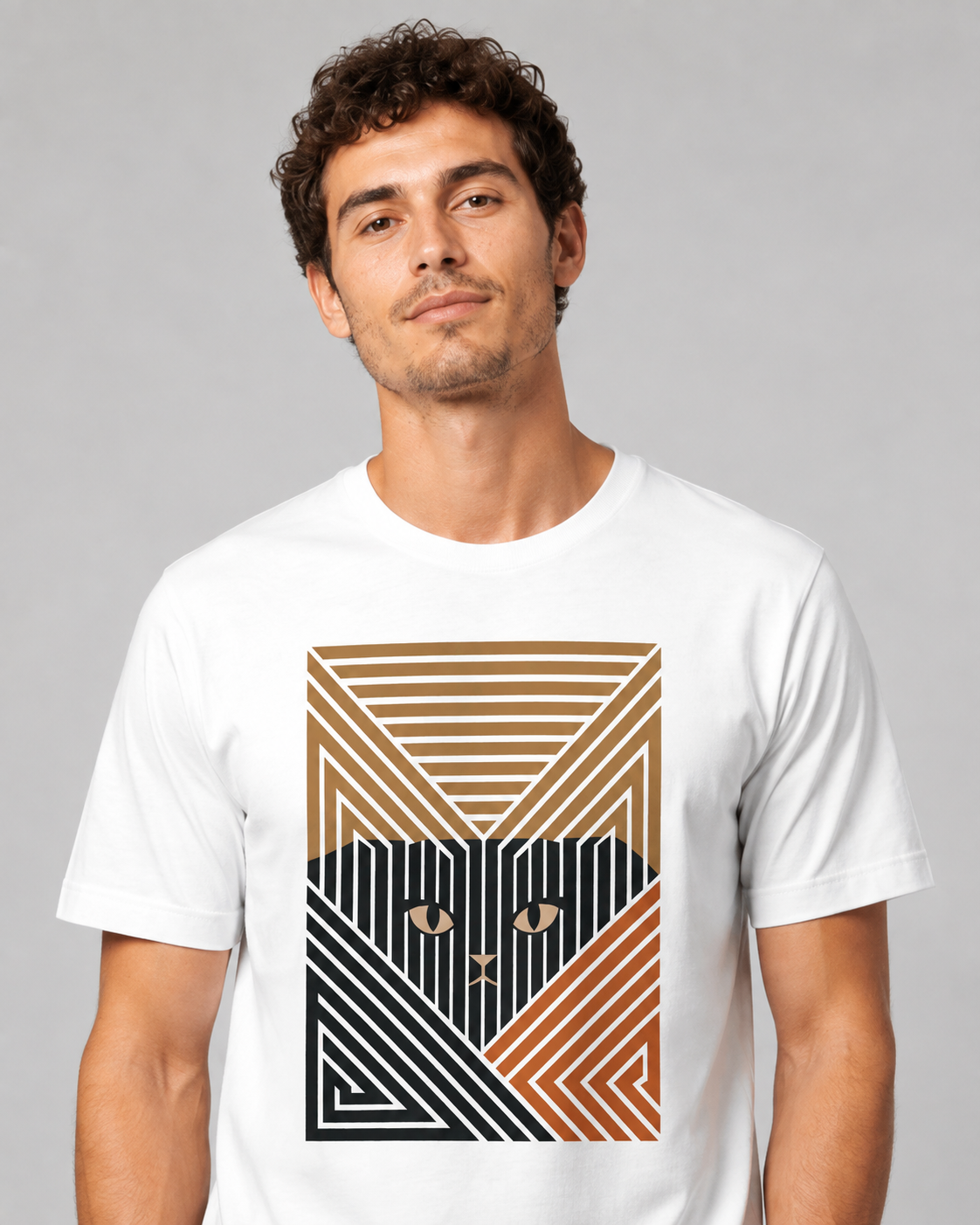 Color: White | Form Study tee front Model 3