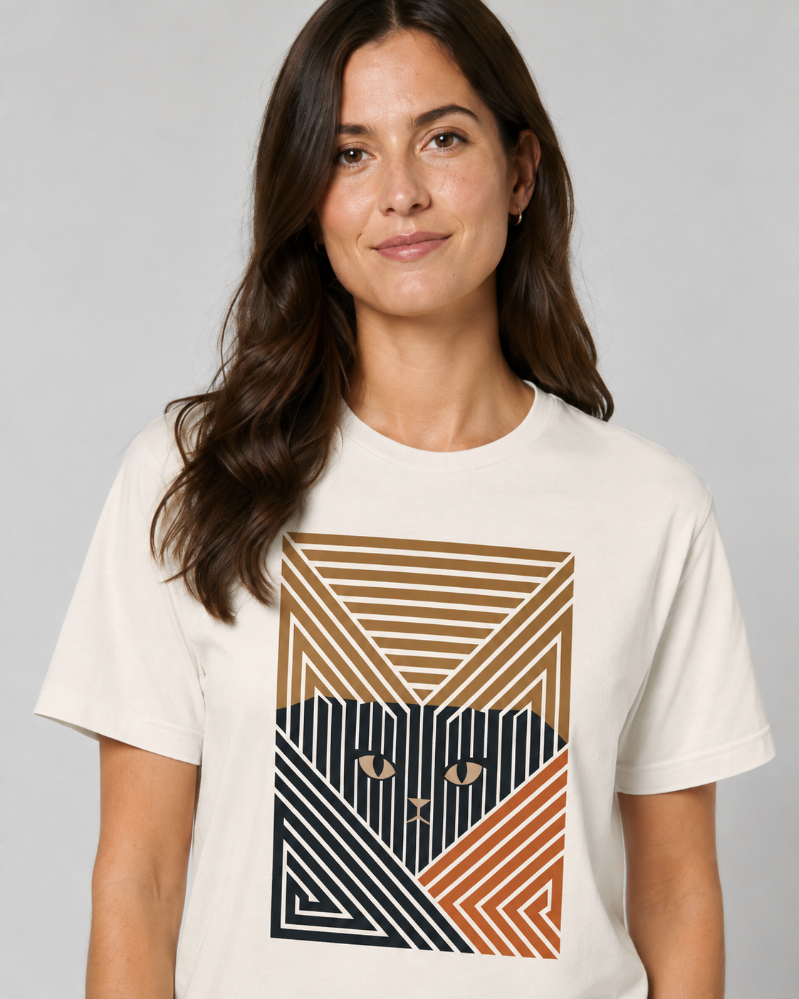 Color: Vintage White | Form Study tee front Model 3