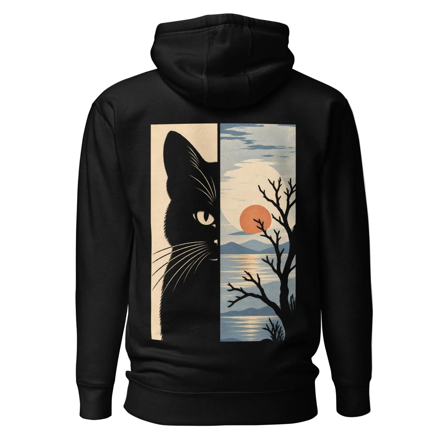 Color: Black | Calm hoodie back artwork