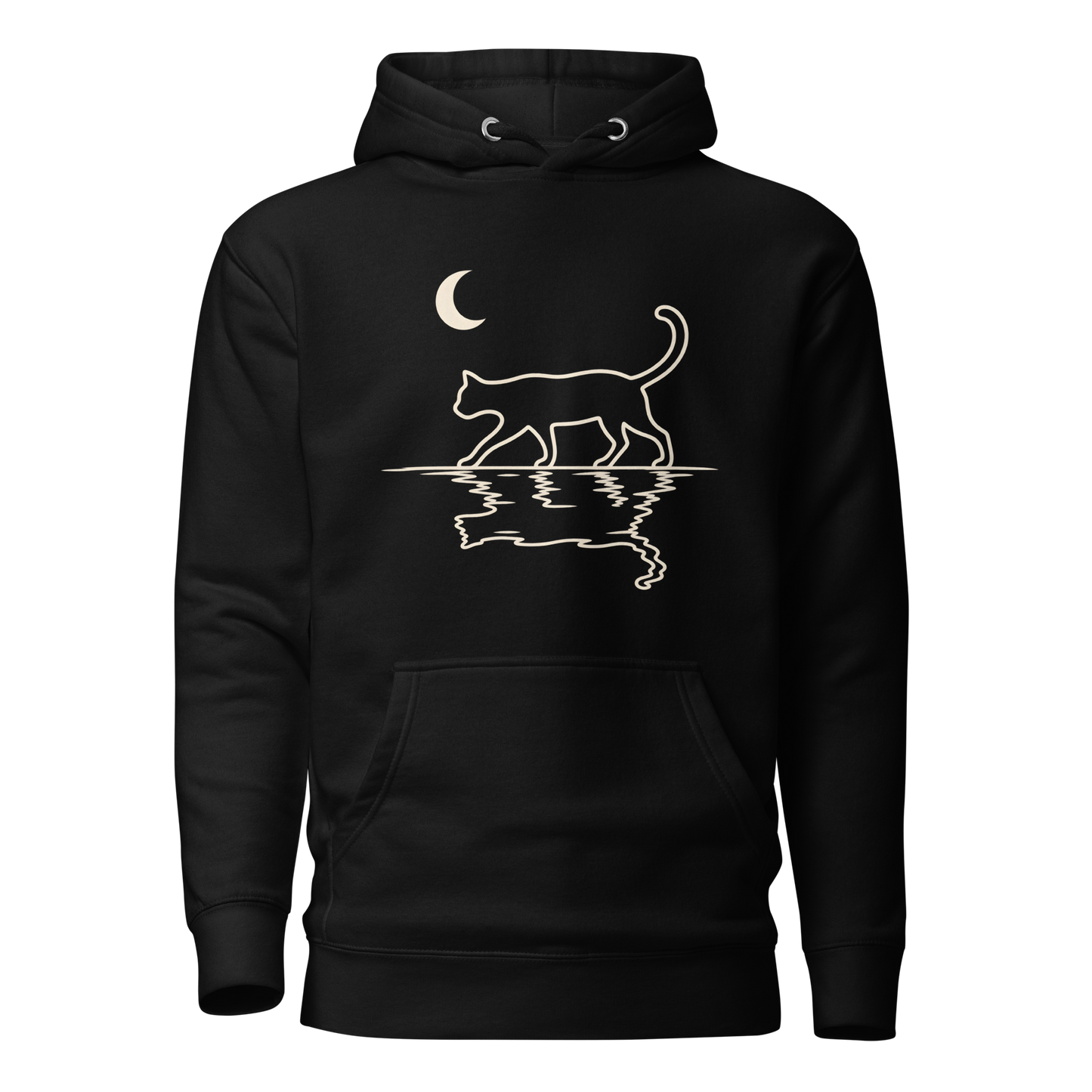 Color: Black | Moonlit Reflection hoodie front artwork