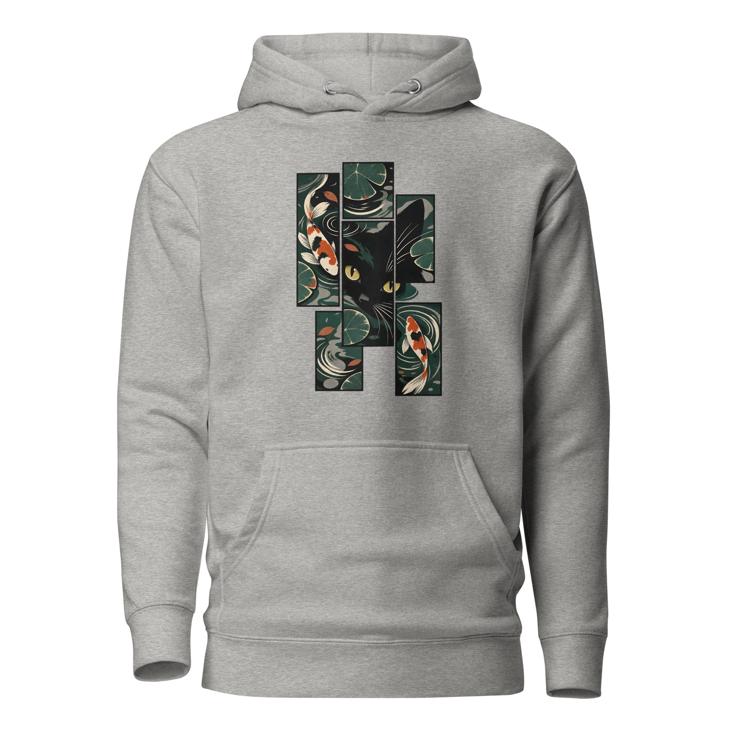 Color: Carbon Grey | Night Garden hoodie front artwork
