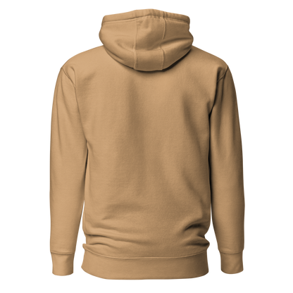 Color: Khaki | Moon Study hoodie back view