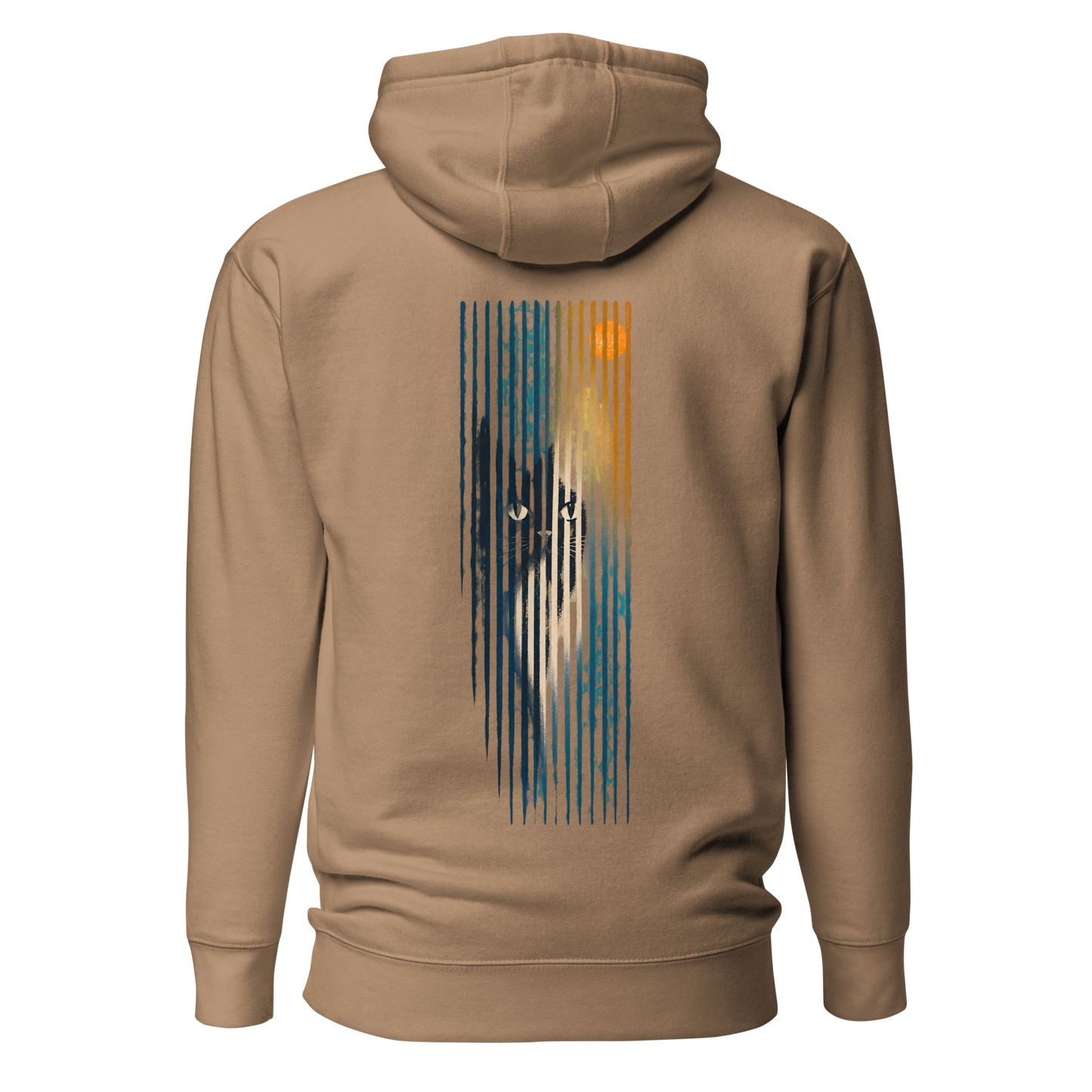Color: Latte | Through Lines hoodie back artwork