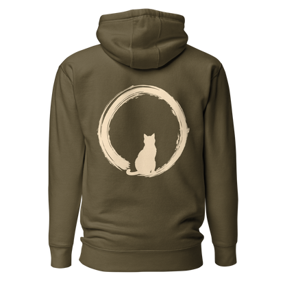 Color: Military Green | Quiet Orbit hoodie back artwork