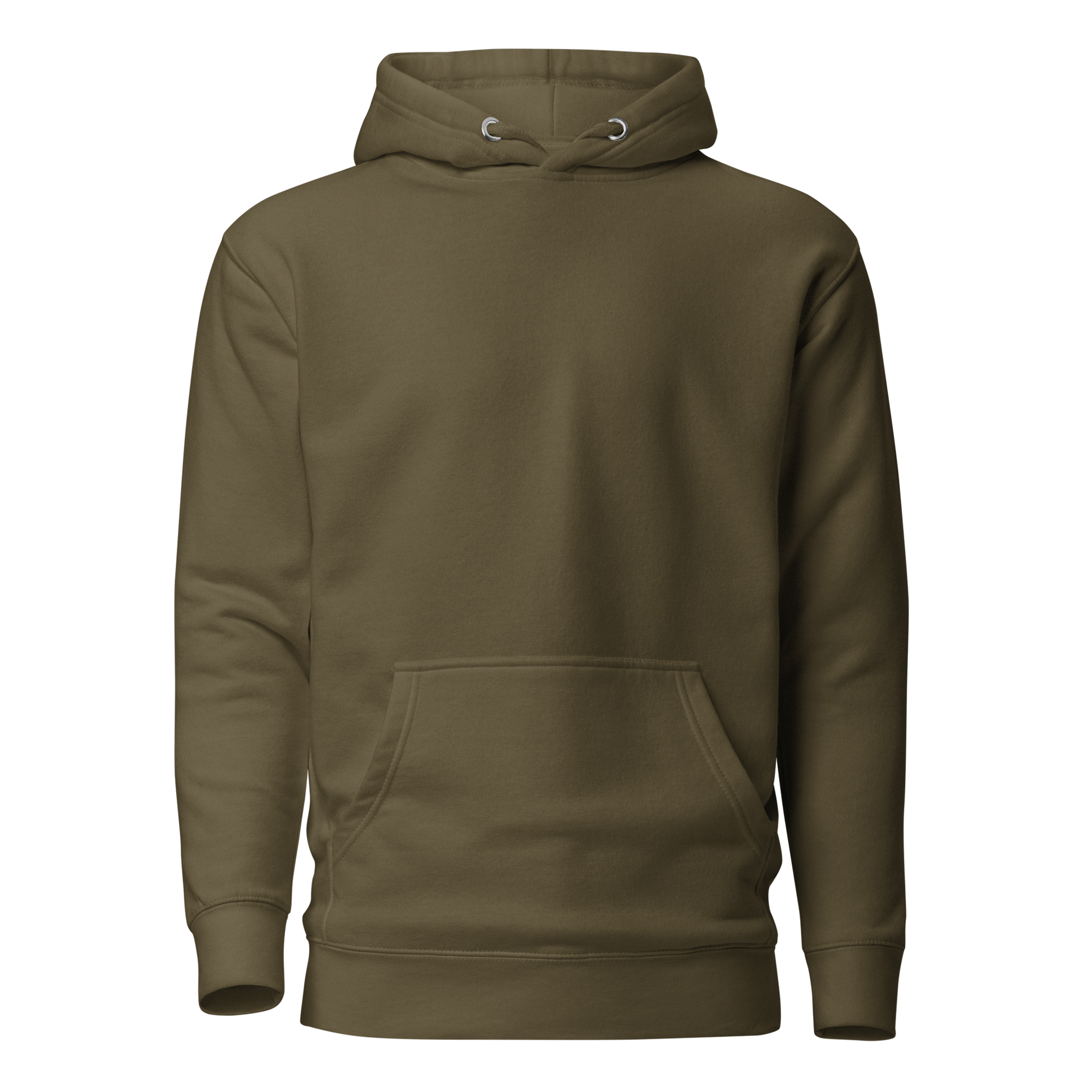 Color: Military Green | Quiet Orbit hoodie front view