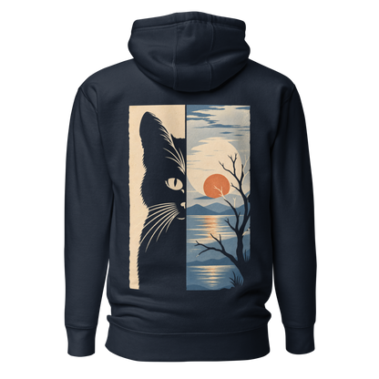Color: Navy Blazer | Still Waters hoodie back artwork