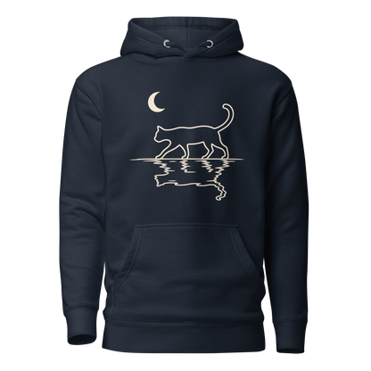 Color: Navy Blazer | Moonlit Reflection hoodie front artwork