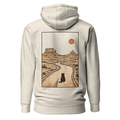 Color: Oatmeal Heather | Long Way Home hoodie back artwork