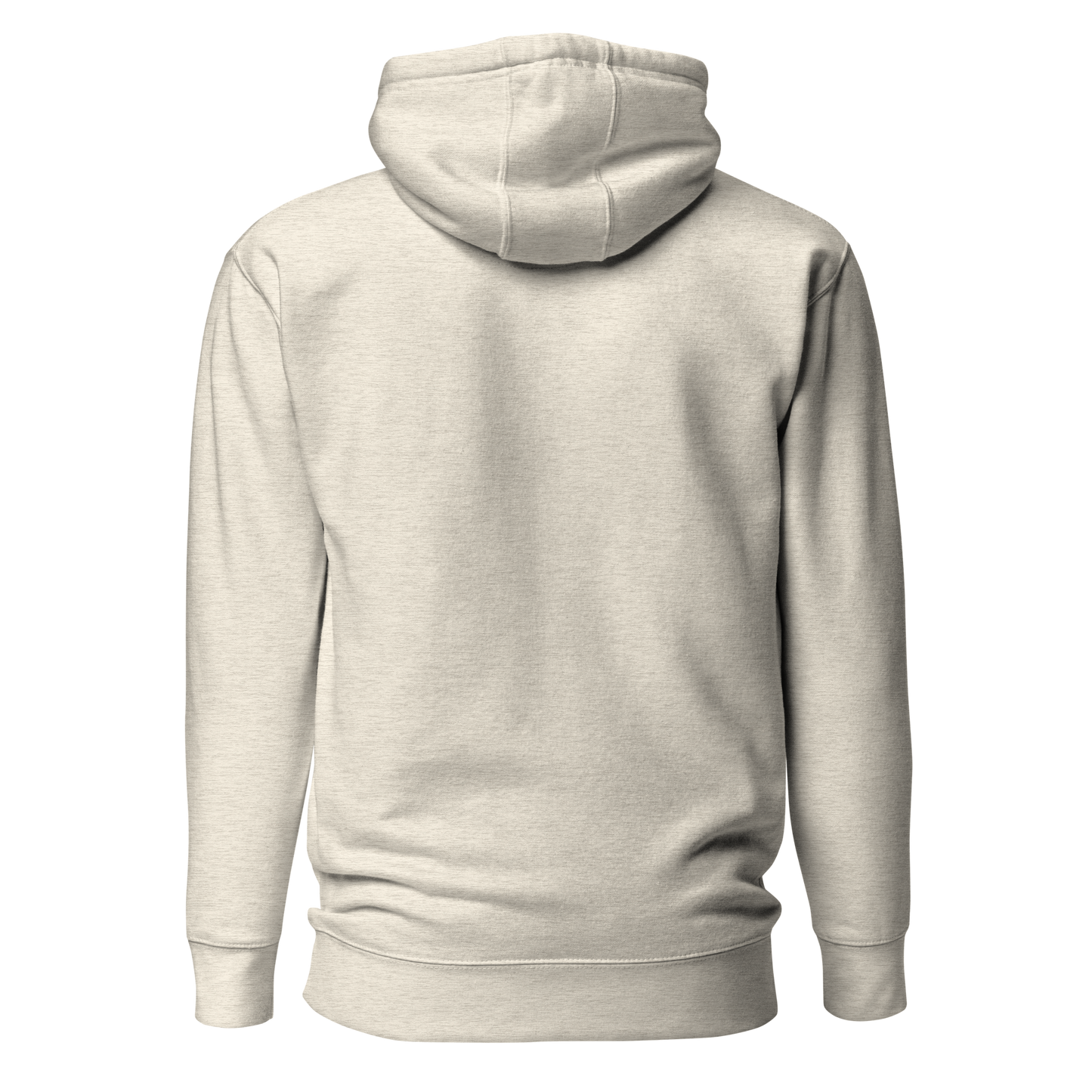 Color: Oatmeal Heather | Ascent hoodie back view