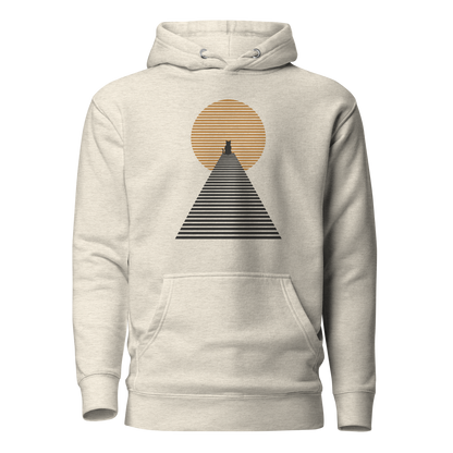 Color: Oatmeal Heather | Ascent hoodie front artwork