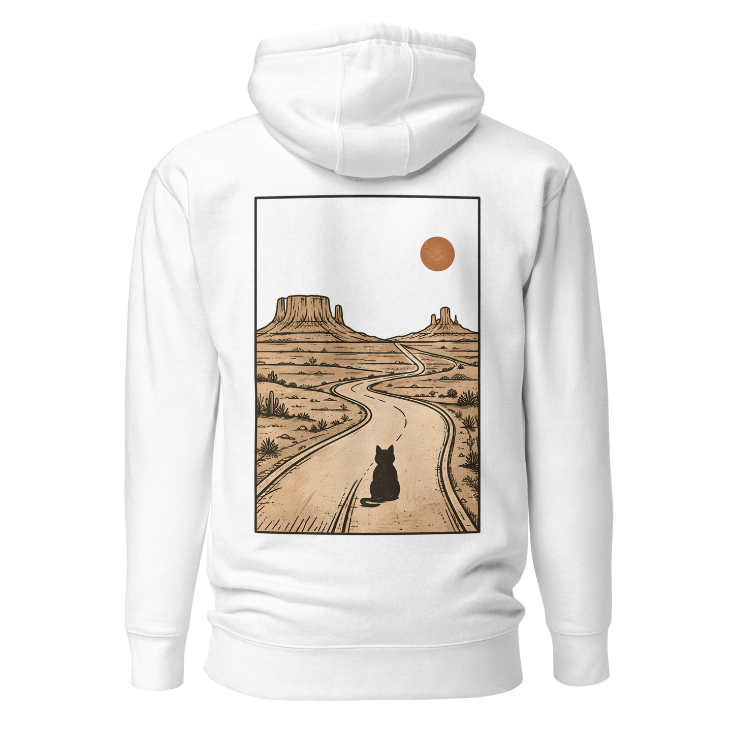 Color: White | Long Way Home hoodie back artwork