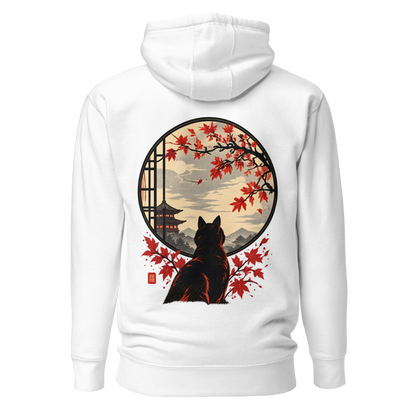 Color: White | Autumn Window hoodie back artwork