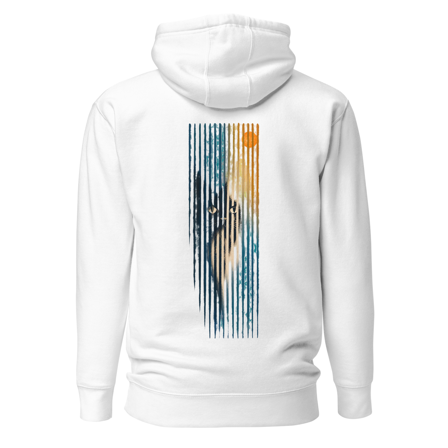 Color: White | Through Lines hoodie back artwork