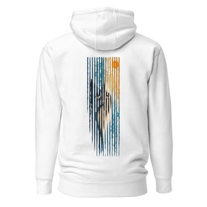 Color: White | Through Lines hoodie back artwork