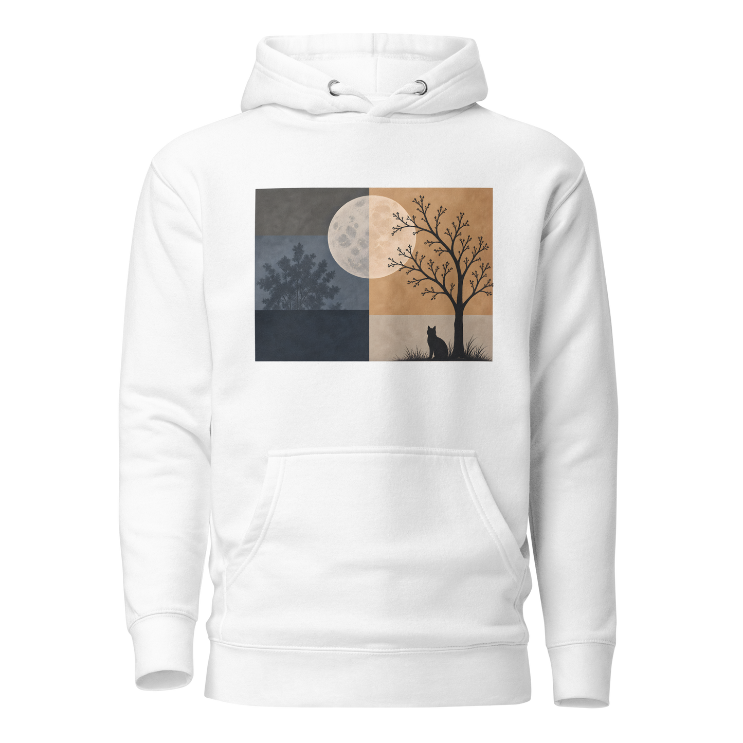 Color: White | Moon Study hoodie front artwork