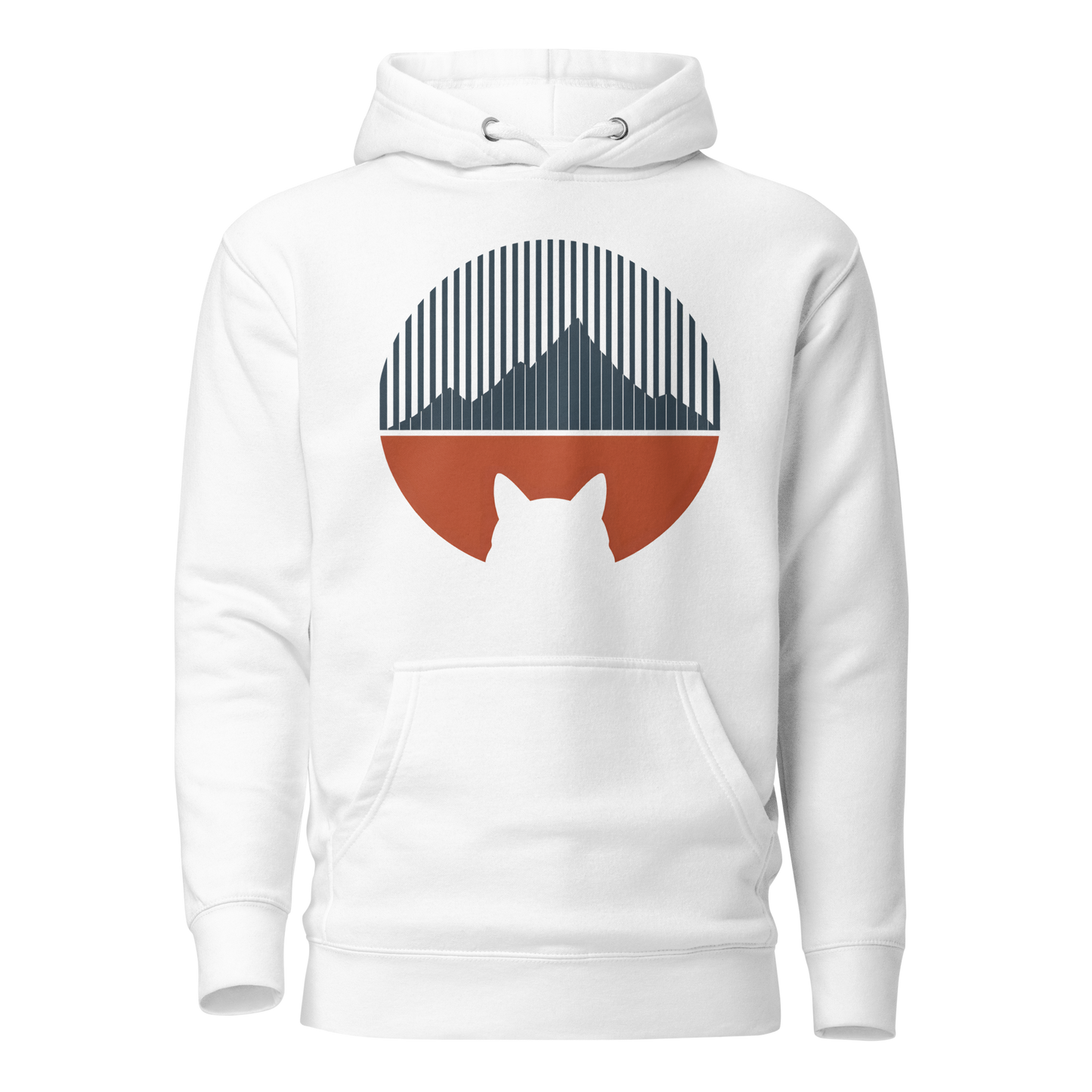 Color: White | Horizon Watch hoodie front artwork