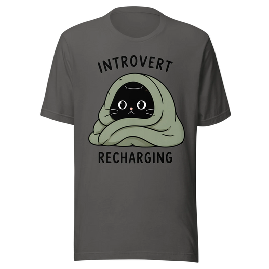 Introvertų įkrovimo marškinėliai – Unisex