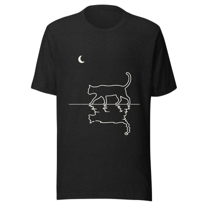 Color: Black Heather | Moonlit Reflection tee front artwork