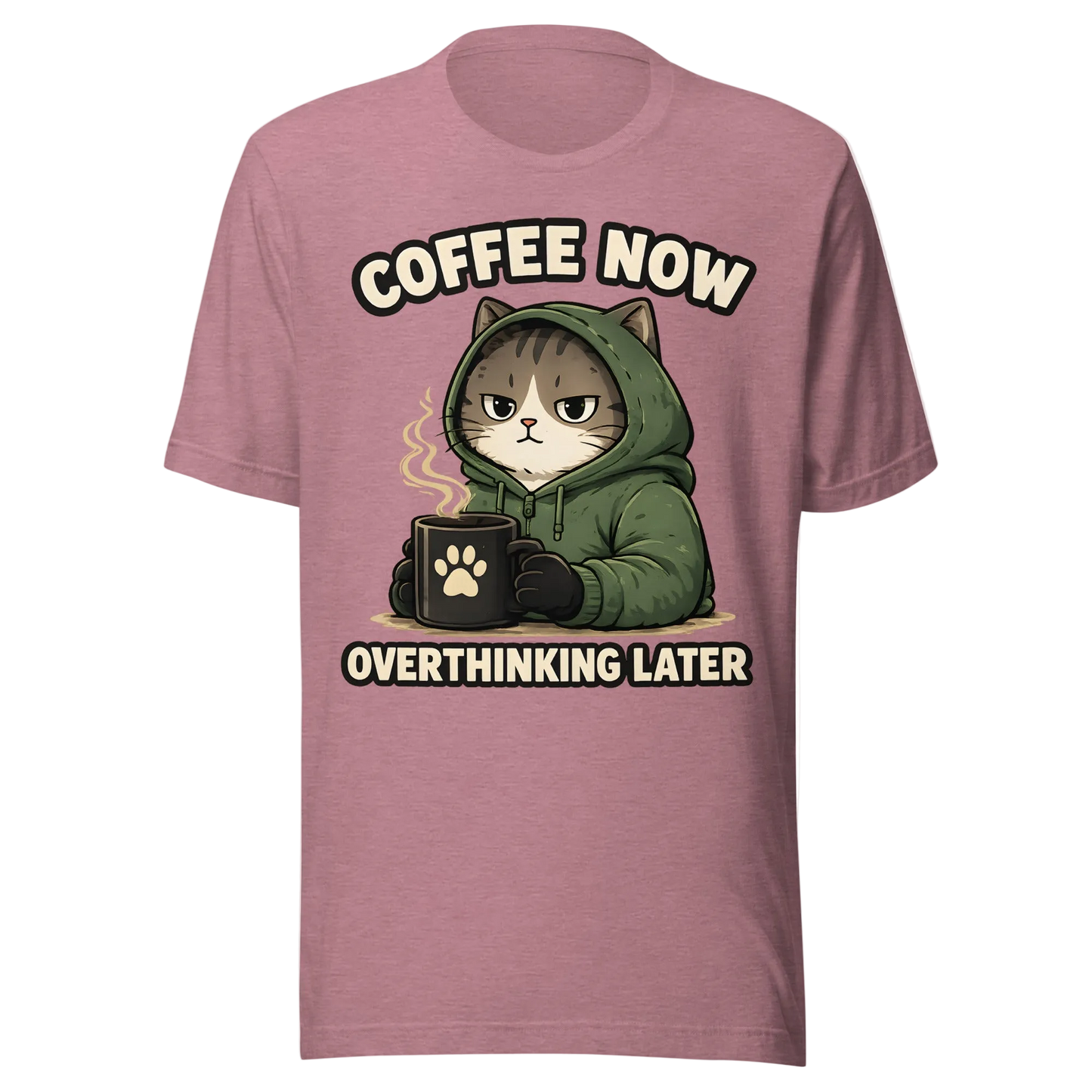 „Coffee Now, Overthinking Later“ marškinėliai