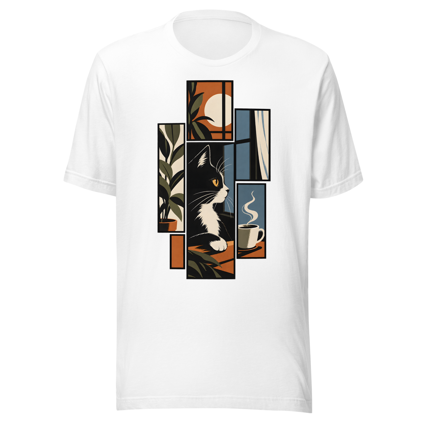 Color: White | Collected Forms tee front artwork